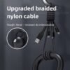 Fishing net three-in-one 6A mobile phone fast charging cable, three heads charging at the same time, pure copper wire is faster and more professional, high-toughness wire is not easy to break