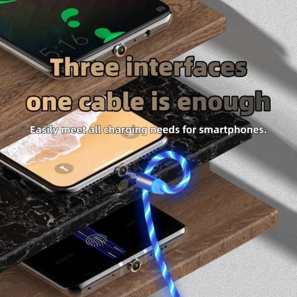 Multifunctional three-in-one mobile phone fast charging cable, pure copper wire is faster and more professional, high-toughness wire is not easy to break, exquisite and practical