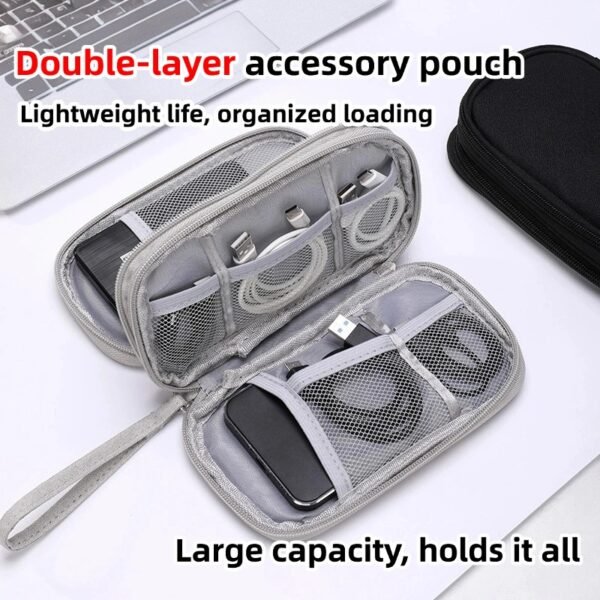 主图 Power bank data cable accessories double-layer large capacity storage bag