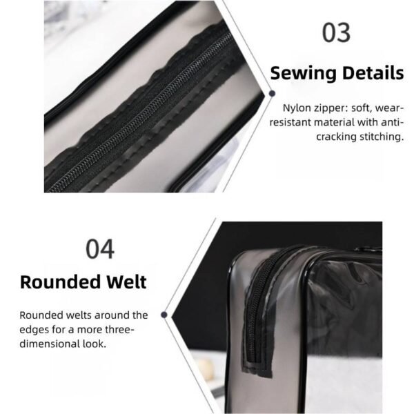 Travel portable toiletry bag, cosmetic bag, waterproof cosmetic bag, large transparent storage bag for swimming, fitness and bathing