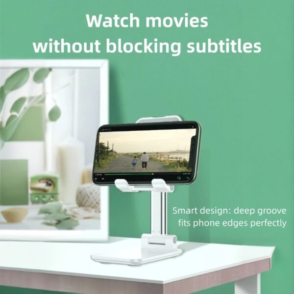 Convenient metal base stand for mobile phone, retractable, liftable, rotating and foldable, a must-have for home and outing