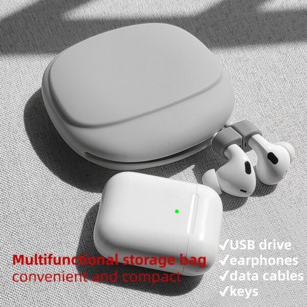 Multifunctional silicone storage bag, earphone storage box, data cable protective cover, wireless Bluetooth key USB storage bag, storage bag