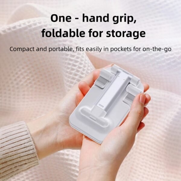 Convenient metal base stand for mobile phone, retractable, liftable, rotating and foldable, a must-have for home and outing
