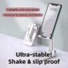 Convenient metal base stand for mobile phone, retractable, liftable, rotating and foldable, a must-have for home and outing