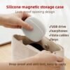 Multifunctional silicone storage bag, earphone storage box, data cable protective cover, wireless Bluetooth key USB storage bag, storage bag