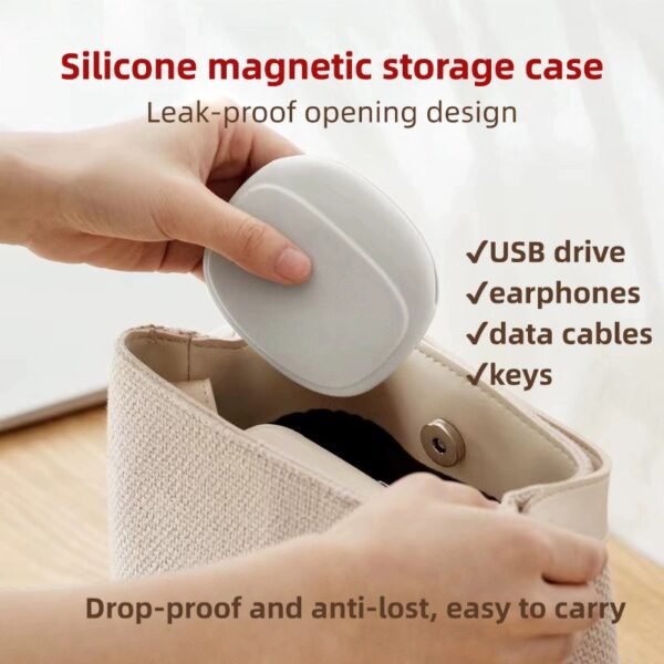 Multifunctional silicone storage bag, earphone storage box, data cable protective cover, wireless Bluetooth key USB storage bag, storage bag