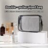 Travel portable toiletry bag, cosmetic bag, waterproof cosmetic bag, large transparent storage bag for swimming, fitness and bathing