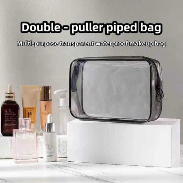 Travel portable toiletry bag, cosmetic bag, waterproof cosmetic bag, large transparent storage bag for swimming, fitness and bathing