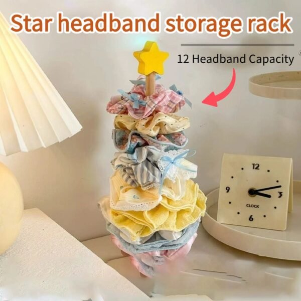 主图 Star solid wood hair ring rack multi-layer storage hair rope hair accessories bedroom simple decoration
