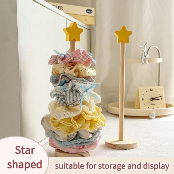 副图3 Star solid wood hair ring rack multi-layer storage hair rope hair accessories bedroom simple decoration