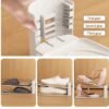 Storage shoe rack double-layer shoe tray three-level adjustable home dormitory organization artifact slippers shoe cabinet shoe storage rack