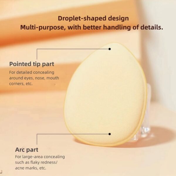 Finger powder puff, dry and wet dual-use, precise makeup setting without absorbing powder, mini makeup remover, concealer, highlighter, blush and foundation