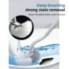 1 Japanese toilet brush 360 degree household soft bristle toilet cleaning brush long handle wall-mounted bathroom toilet brush base
