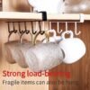 Kitchen Storage Rack Hook Rack, Punch-Free, Spatula and Spoon Hanger, Under-Cabinet Hook Hanging