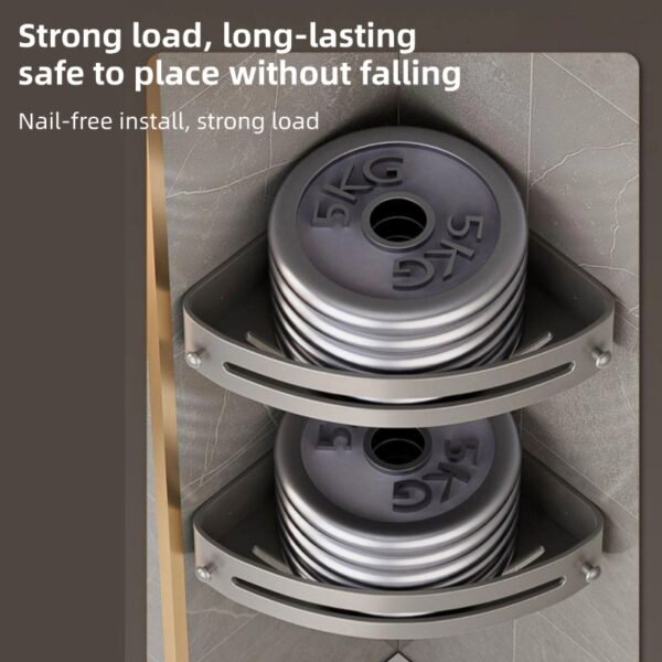 Punch-free bathroom tripod toilet wash basin wall-mounted rack toilet kitchen storage corner rack