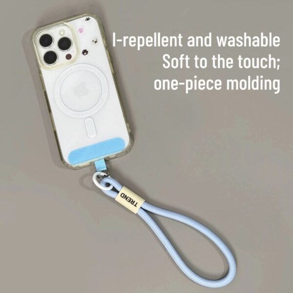 Wrist mobile phone lanyard simple ins style short dopamine anti-drop strong keychain clip camera pendant