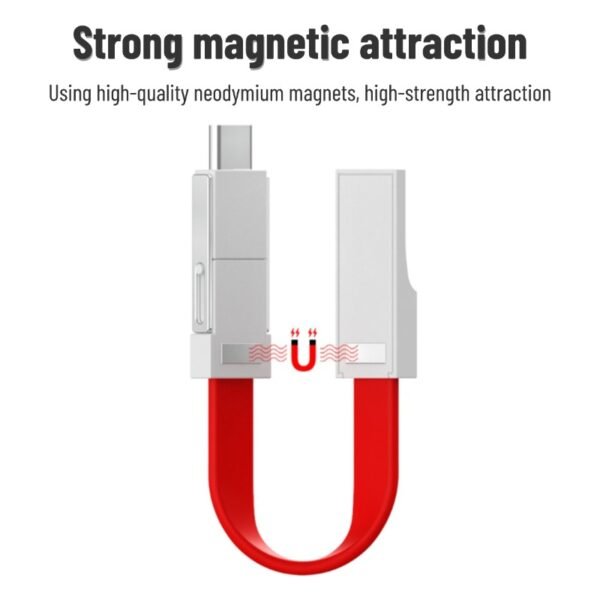 Power bank data cable fast charging ultra-short portable keychain suitable for Apple Huawei Android three-in-one multi-head