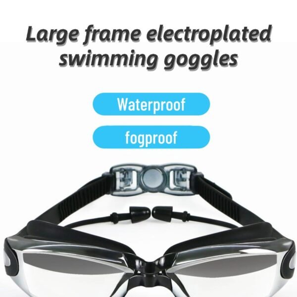 High-definition, anti-fog, waterproof, professional electroplated swimming goggles