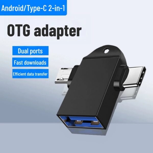 Two-in-one OTG adapter USB3.0 to TYPE-C + Android data transmission and charging