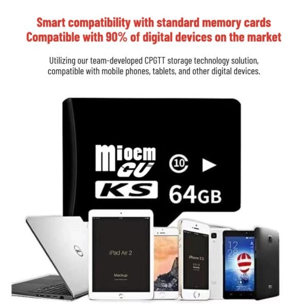 2 64G memory card, compatible with mobile phones, tablets, MP3 players, dashcams, Bluetooth speakers