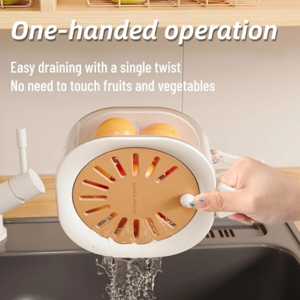 A Food-Grade Thickened Multifunctional Fruit and Vegetable Drainer with Lid