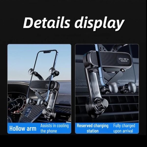 Car mobile phone holder does not block the air outlet car navigation rack gravity type fully automatic no abnormal sound universal