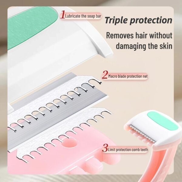 Mini portable beginner hair removal razor for armpit, leg, bikini, hand and hair removal