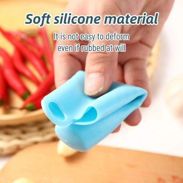 Garlic peeling tool, peeled garlic, garlic cloves, silicone peeler, household kitchen gadgets