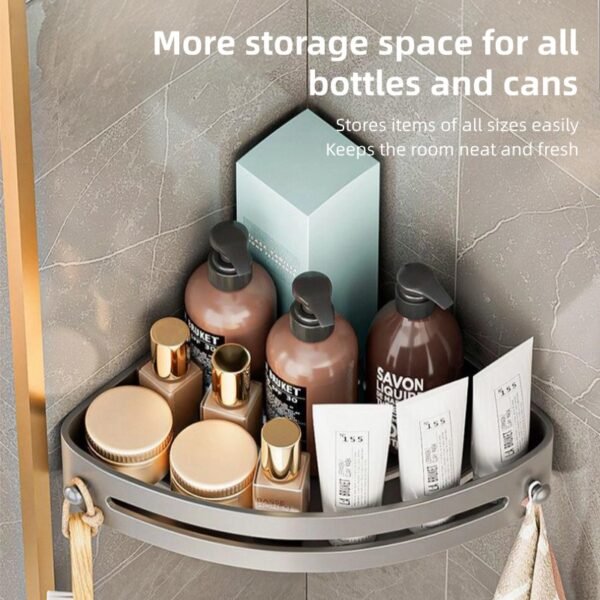 Punch-free bathroom tripod toilet wash basin wall-mounted rack toilet kitchen storage corner rack