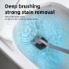 3 Japanese toilet brush 360 degree household soft bristle toilet cleaning brush long handle wall-mounted bathroom toilet brush base