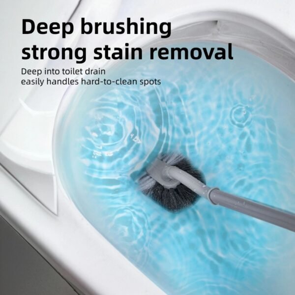 3 Japanese toilet brush 360 degree household soft bristle toilet cleaning brush long handle wall-mounted bathroom toilet brush base