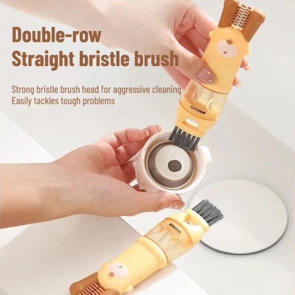 3 Five-in-one cup lid brush water cup brush multi-function gap cleaning special cup brush cleaning bottle artifact
