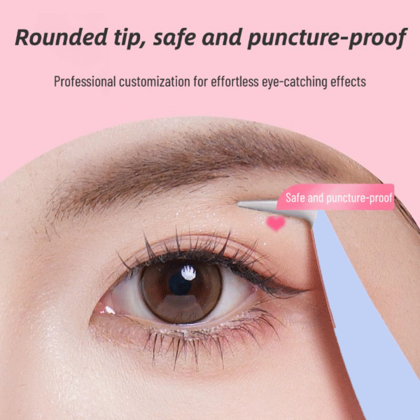 False eyelashes special gold feather clip grafting eyelash curler stainless steel tight interface round head tweezers