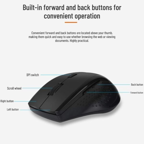 Ergonomic Wireless Mouse Battery Wireless Version 2.4G Single Mode Connection Home Office