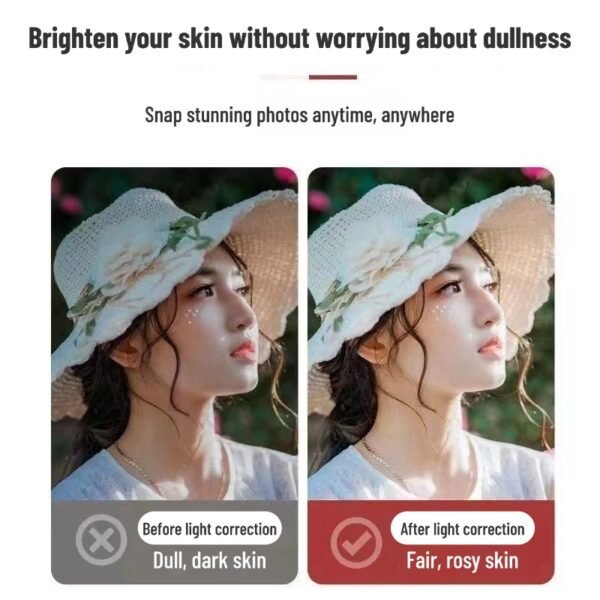Live broadcast beauty selfie fill light portable rechargeable version mini mobile phone fill light clip round