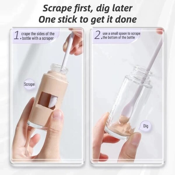 Cosmetic silicone scoop double-headed mini scraper lotion cream body lotion bottle small spoon