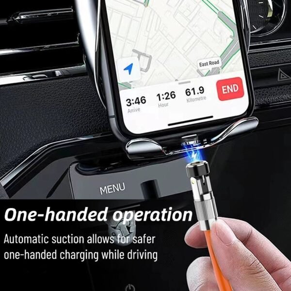 Rotating Magnetic Data Cable 120W Super Fast Charging Apple Type-C Android 3-in-1 Charging Cable