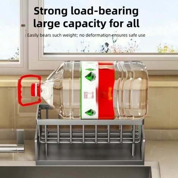 Kitchen rack rag storage drain rack punch-free household spice rack sink faucet sink artifact