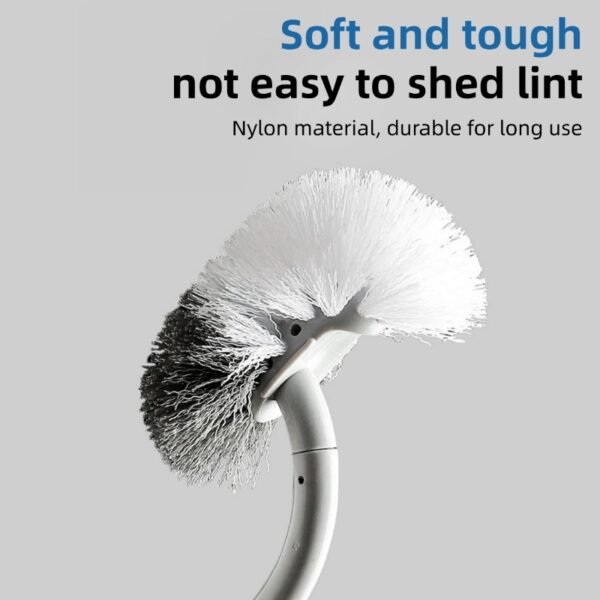 4 Japanese toilet brush 360 degree household soft bristle toilet cleaning brush long handle wall-mounted bathroom toilet brush base