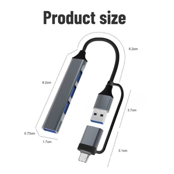 4 USB2.0 hub HUB multi-port one-drag four-split docking station mobile phone tablet universal expansion external keyboard mouse U disk