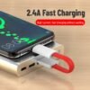 Power bank data cable fast charging ultra-short portable keychain suitable for Apple Huawei Android three-in-one multi-head