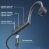 No-ear painless wireless universal Bluetooth headset head-mounted bone conduction binaural sports anti-drop