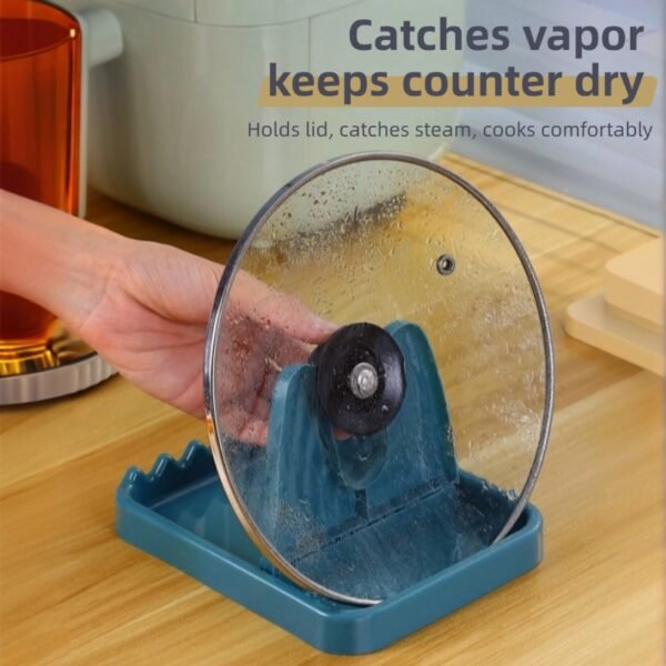 5 Kitchen pot lid rack countertop foldable rack for spoon cooking spatula pot lid rack storage artifact