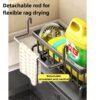 Kitchen rack rag storage drain rack punch-free household spice rack sink faucet sink artifact