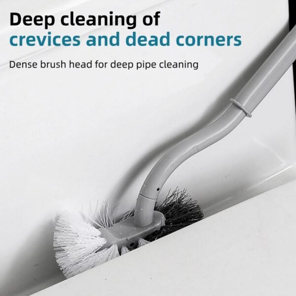 5 Japanese toilet brush 360 degree household soft bristle toilet cleaning brush long handle wall-mounted bathroom toilet brush base