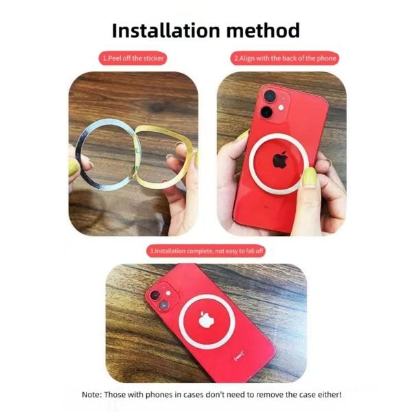 Wireless charging ferromagnetic sheet back sticker car phone holder ultra-thin ferromagnetic attraction ferromagnet ring accessories