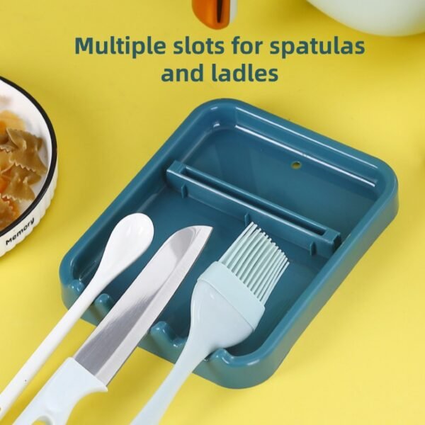 6 Kitchen pot lid rack countertop foldable rack for spoon cooking spatula pot lid rack storage artifact