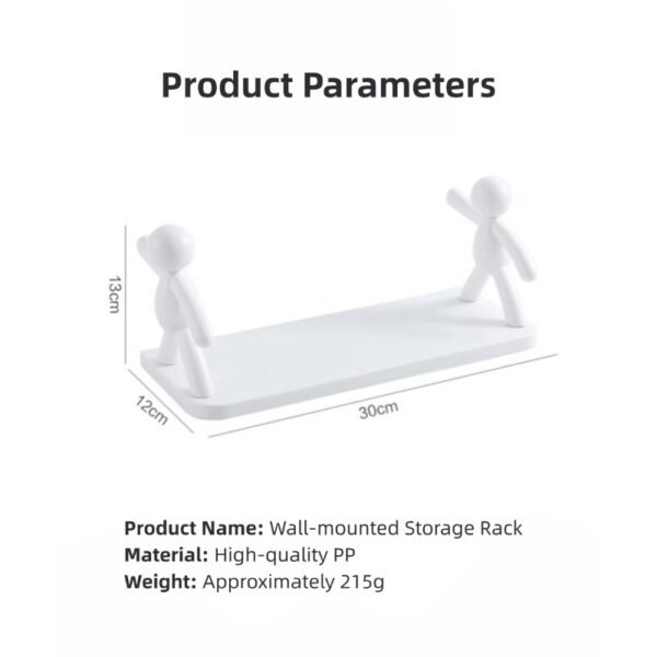 7 Simple bathroom wall-mounted guardrail rack creative punch-free kitchen storage rack spice rack