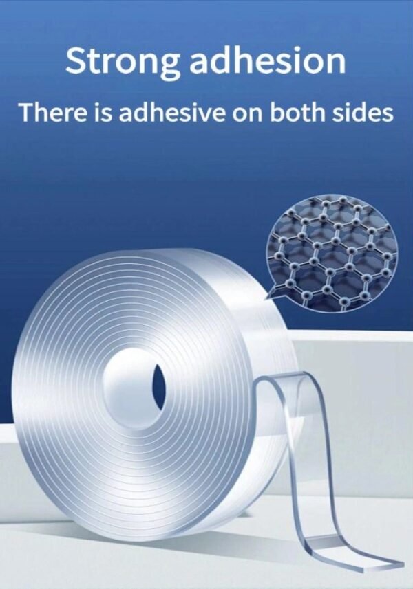 Transparent nano-traceless double-sided tape with super strong adhesion and easy to remove, a good helper for home and office pasting