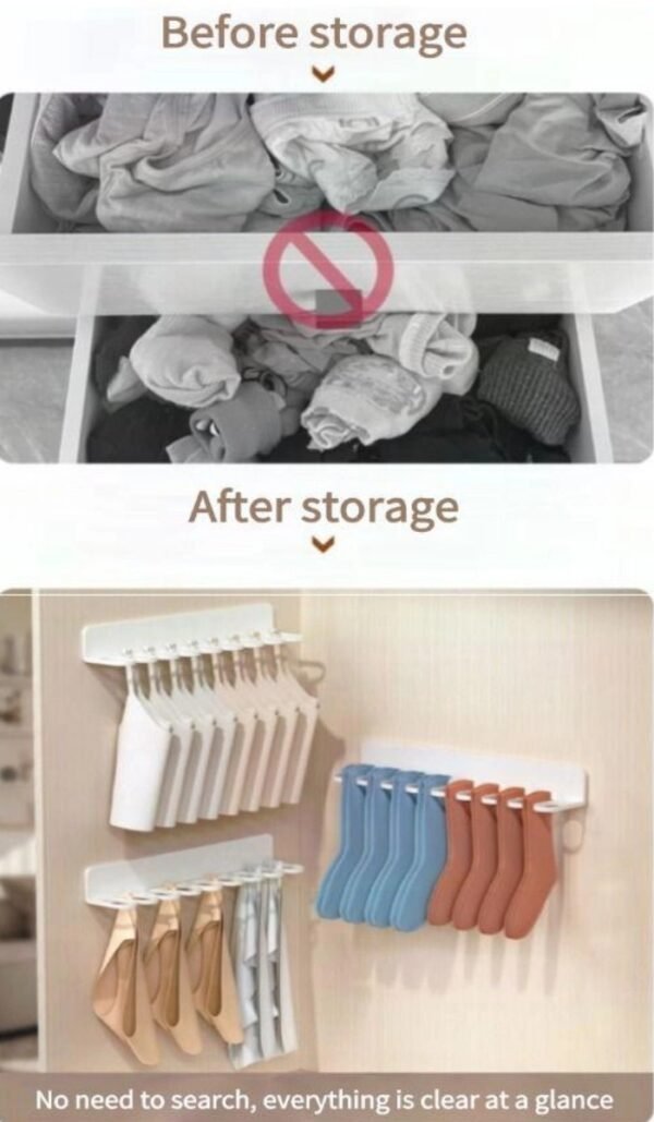 Wardrobe underwear socks storage rack wall-mounted storage artifact